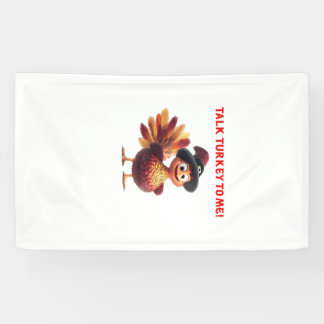 Talk Turkey To Me Funny Thanksgiving Design Classi Banner