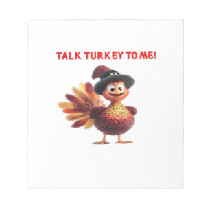 Talk Turkey To Me Funny Thanksgiving Design Classi Notepad