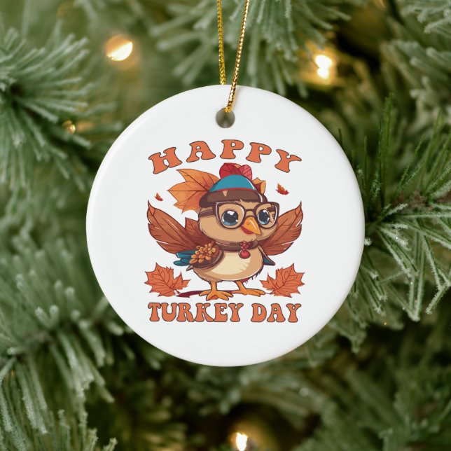 talk turkey to me Thanksgiving Ceramic Tree Decoration (Tree)