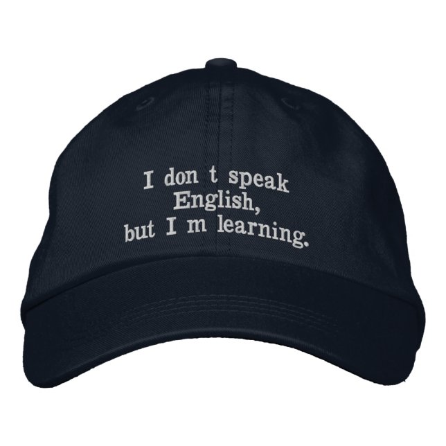 TalkCap - English Embroidered Hat (Front)