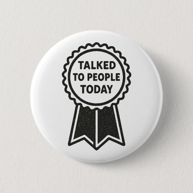 Talked Award 6 Cm Round Badge (Front)