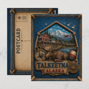 Talkeetna Alaska Postcard Vintage Travel