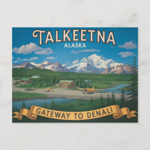 Talkeetna Alaska Travel  Postcard