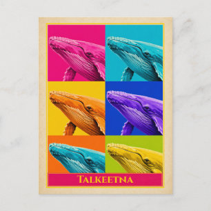 Talkeetna Postcard Alaska Whale Vintage P