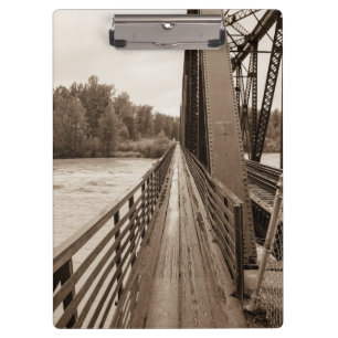 Talkeetna Railroad Bridge Walkway Clipboard