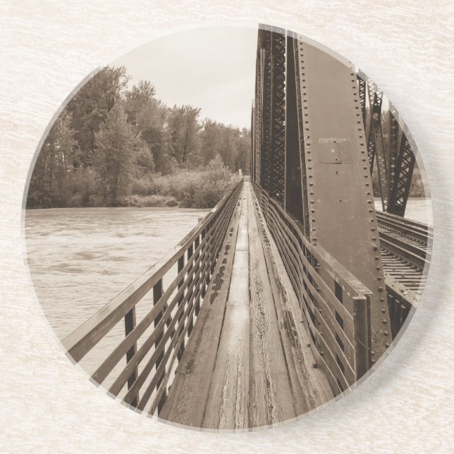 Talkeetna Railroad Bridge Walkway Coaster (Front)