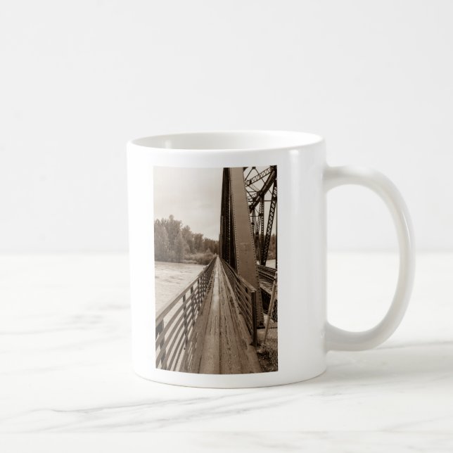 Talkeetna Railroad Bridge Walkway Coffee Mug (Right)
