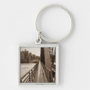 Talkeetna Railroad Bridge Walkway Key Ring