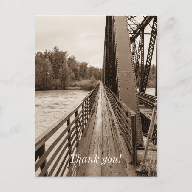 Talkeetna Railroad Bridge Walkway Postcard (Front)