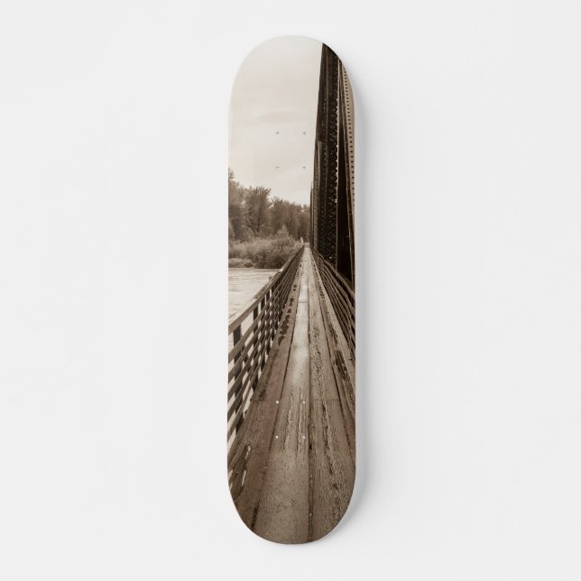 Talkeetna Railroad Bridge Walkway Skateboard (Front)