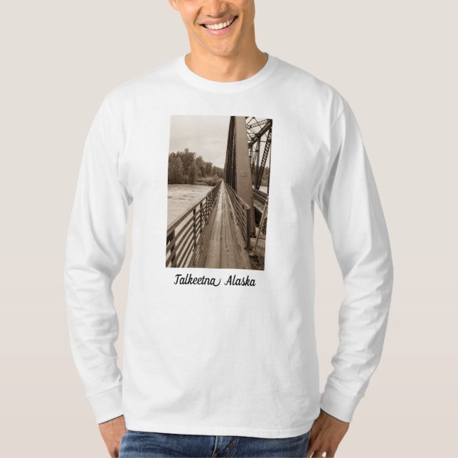 Talkeetna Railroad Bridge Walkway T-Shirt (Front)