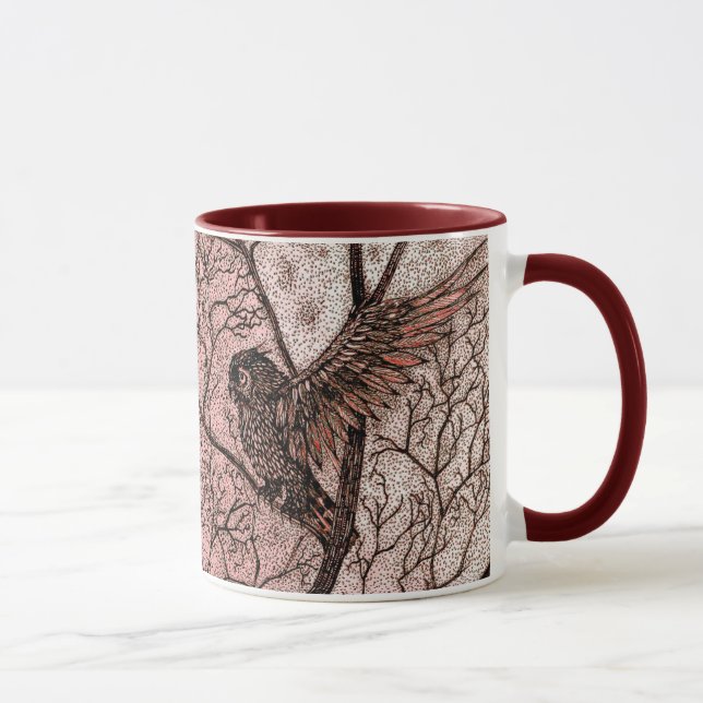 Talkin' Trash Dragon and Owl Coffee Cup (Right)