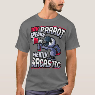 Talking African Gray Parrot Design for a Bird Nerd T-Shirt