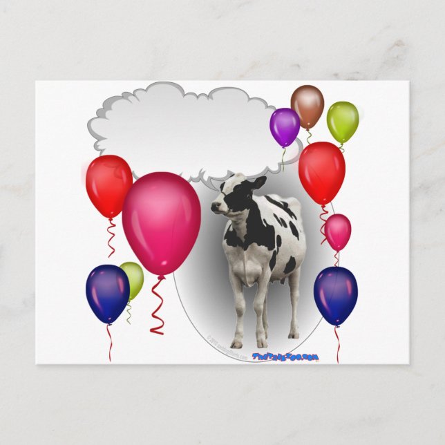 talking birthday cow postcard (Front)