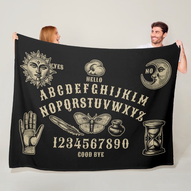 Talking Board Spirit Communication Fleece Blanket (In Situ)