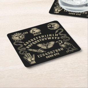 Talking Board Spirit Communication Square Paper Coaster