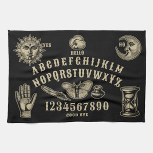 Talking Board Spirit Communication Tea Towel