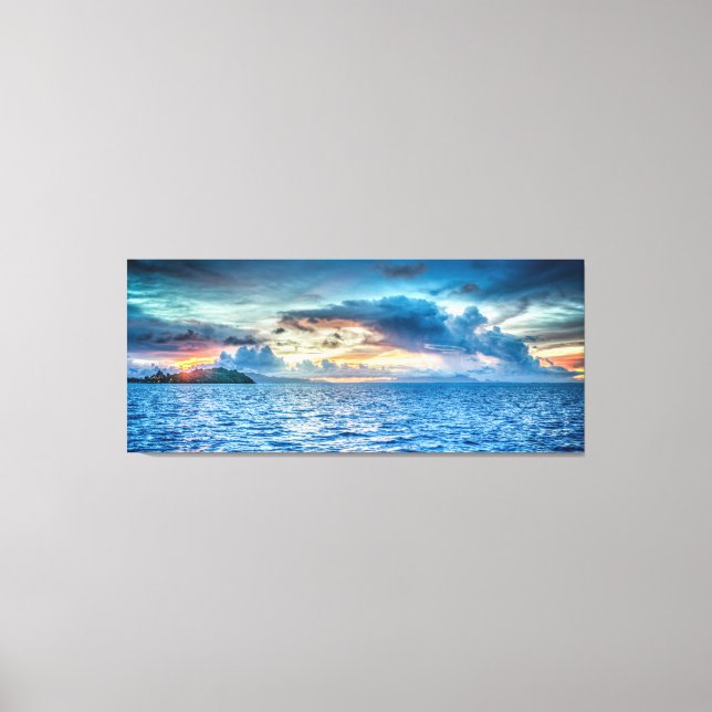 Talking Clouds Seascape Canvas Print (Front)