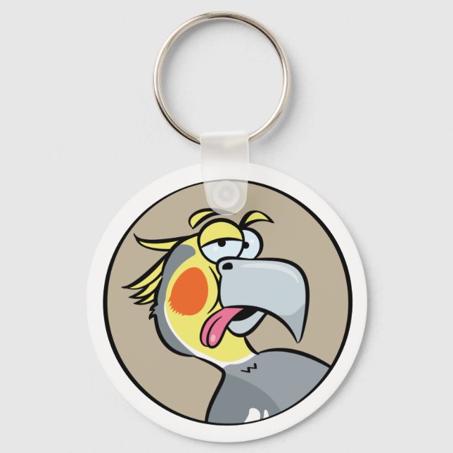 Talking Cockatiel Parrot Key Ring (Front)