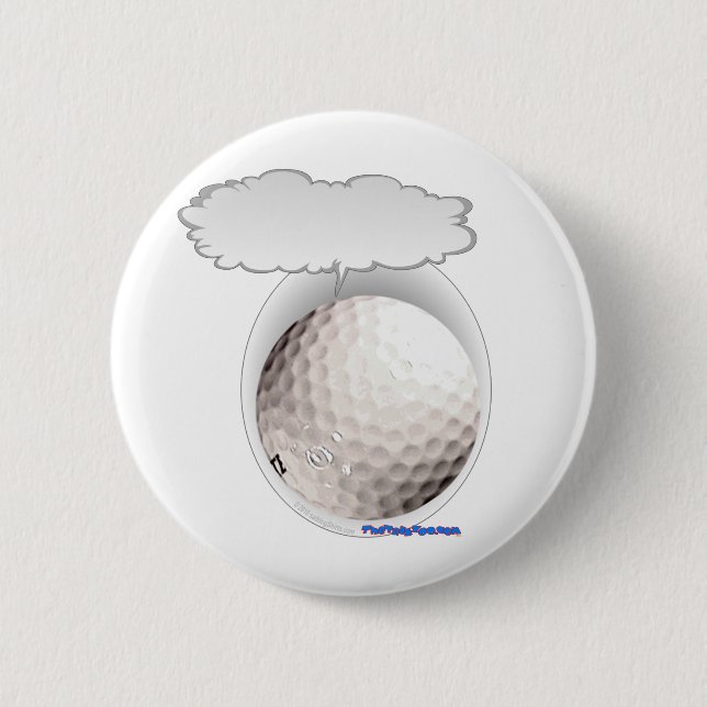 Talking Golf Ball 6 Cm Round Badge (Front)