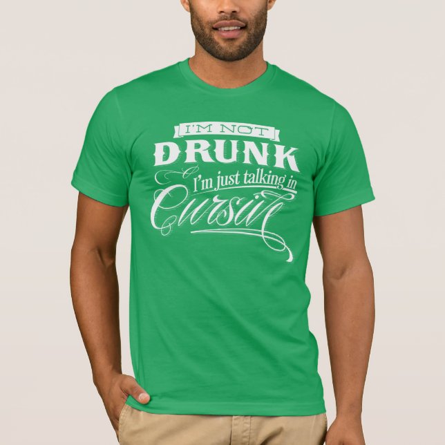Talking In Cursive T-Shirt (Front)