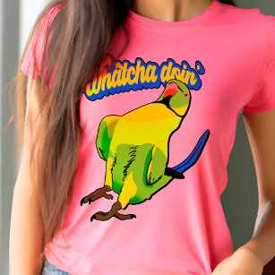 Talking Indian Ringneck Parrot Funky Bird Cool Pet T-Shirt