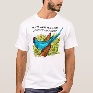 Talking ringneck parrot text is customisable T-Shirt