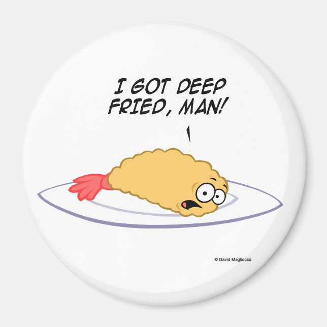 Talking Tenpura Round Magnets (Front)