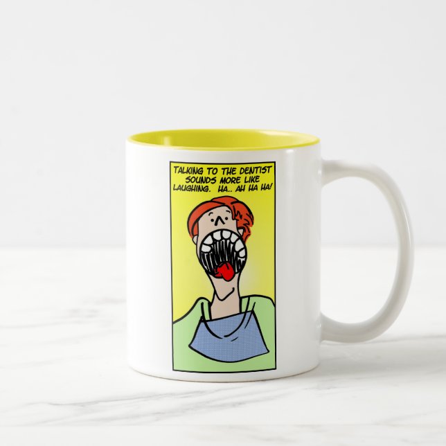 Talking to the Dentist Two-Tone Coffee Mug (Right)