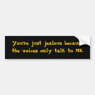 Talking voices bumper sticker