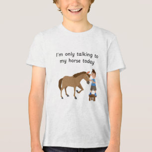 Talking with horse boy Tri-Blend shirt