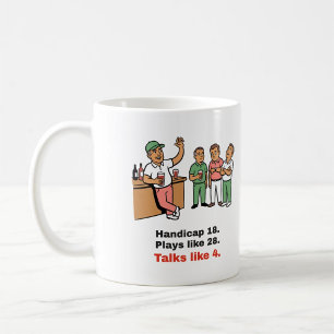 Talks Like 4: Funny Golf Handicap Mug