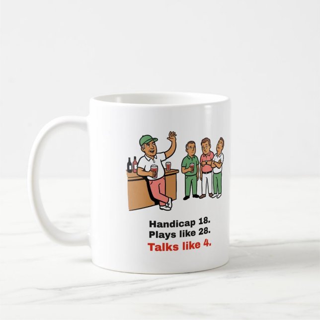 Talks Like 4: Funny Golf Handicap Mug (Creator Uploaded)