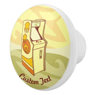 Tall arcade game console ceramic knob