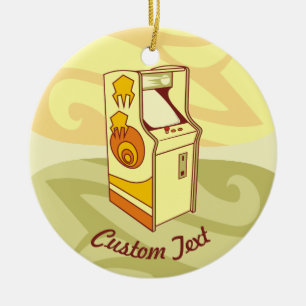 Tall arcade game console ceramic ornament