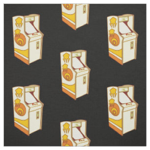 Tall Arcade Game Console Pattern Fabric