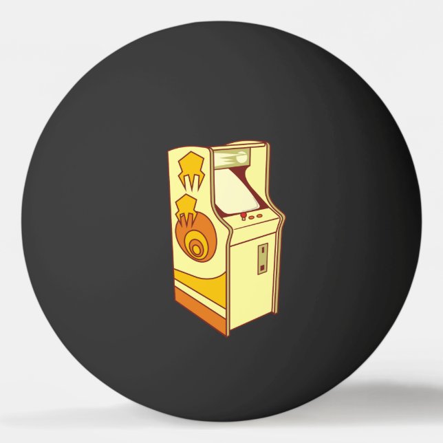 Tall arcade game console Ping-Pong ball (Front)