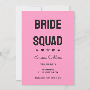 Tall Bride Squad Bachelorette Party Invitation