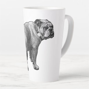 Tall Bulldog, Gentle Rise Latte Mug