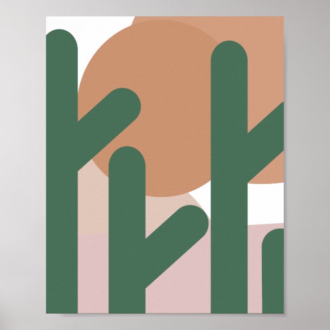 Tall Cactus Plants Bohemian Wall Art (Front)