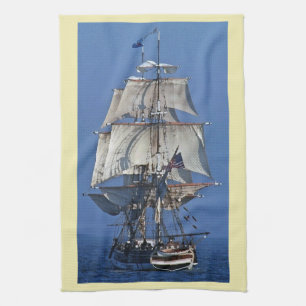 Tall Clipper Sailing Ship Kitchen Towel