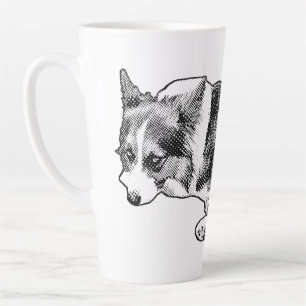 Tall Corgi, Gentle Start Latte Mug
