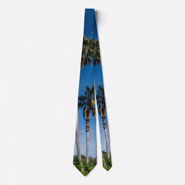 Tall Curving Palms Neck Tie (Front)