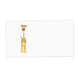 Tall Cute Giraffe. Cartoon Animal.