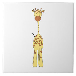 Tall Cute Giraffe. Cartoon Animal. Tile