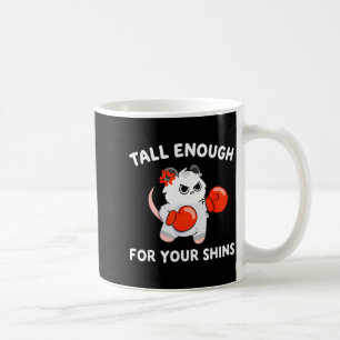Tall enough for your shins funny boxing cat Tall e Coffee Mug