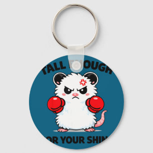 Tall enough for your shins funny boxing possum  key ring