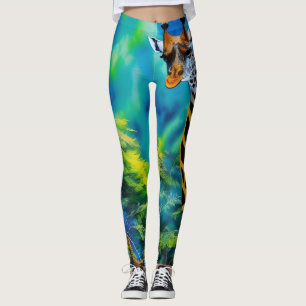Tall Giraffe in the Trees  Leggings
