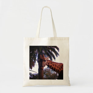 Tall Giraffe Tales Under The Palm Tree, Tote Bag