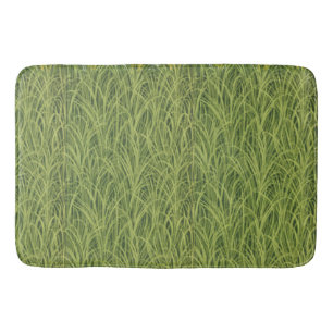 Tall Green Grass Pattern Bath Mat